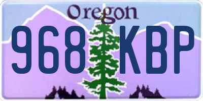 OR license plate 968KBP