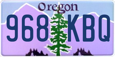 OR license plate 968KBQ