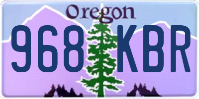 OR license plate 968KBR