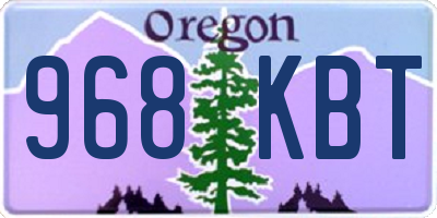 OR license plate 968KBT