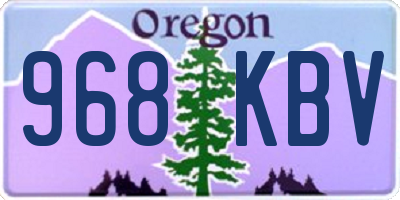 OR license plate 968KBV