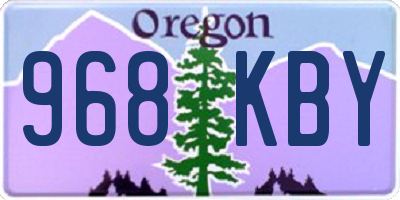OR license plate 968KBY