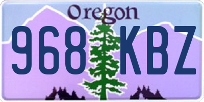 OR license plate 968KBZ
