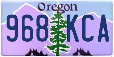 OR license plate 968KCA