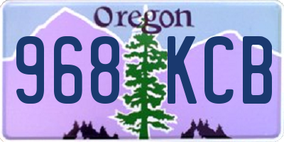 OR license plate 968KCB