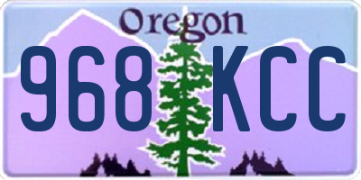 OR license plate 968KCC