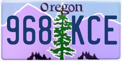 OR license plate 968KCE