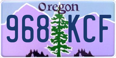 OR license plate 968KCF