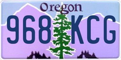 OR license plate 968KCG
