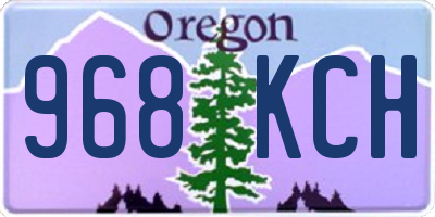 OR license plate 968KCH