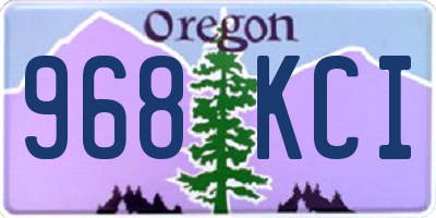OR license plate 968KCI