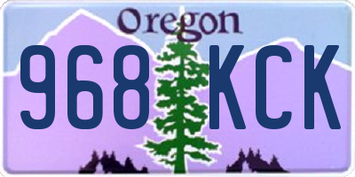OR license plate 968KCK