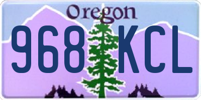 OR license plate 968KCL