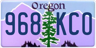 OR license plate 968KCO