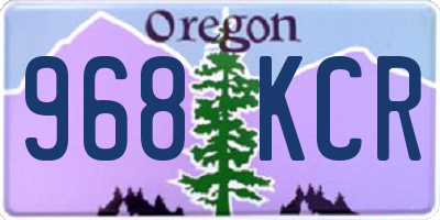 OR license plate 968KCR