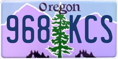 OR license plate 968KCS