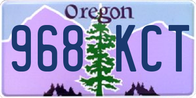 OR license plate 968KCT