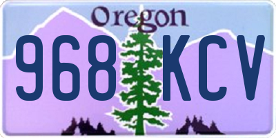 OR license plate 968KCV
