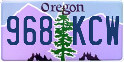 OR license plate 968KCW