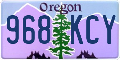 OR license plate 968KCY