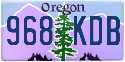 OR license plate 968KDB