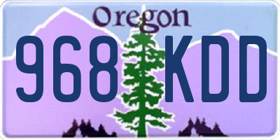OR license plate 968KDD