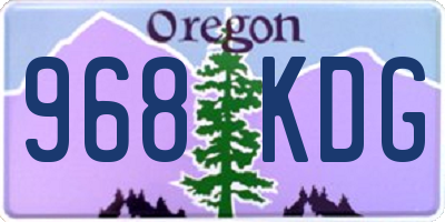OR license plate 968KDG