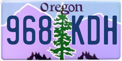 OR license plate 968KDH