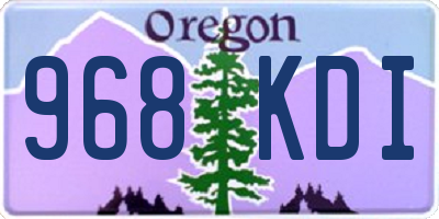 OR license plate 968KDI