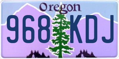 OR license plate 968KDJ