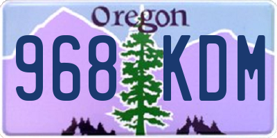 OR license plate 968KDM