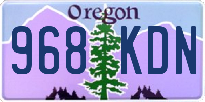 OR license plate 968KDN