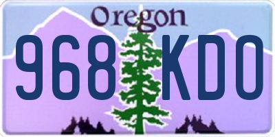 OR license plate 968KDO