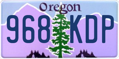 OR license plate 968KDP