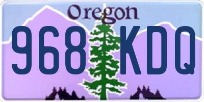 OR license plate 968KDQ