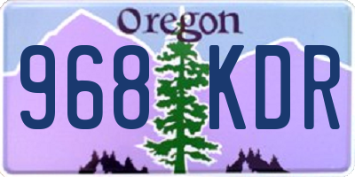 OR license plate 968KDR