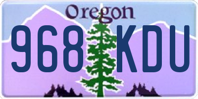 OR license plate 968KDU