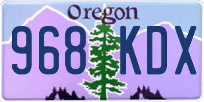 OR license plate 968KDX