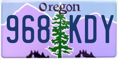 OR license plate 968KDY