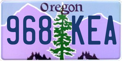 OR license plate 968KEA
