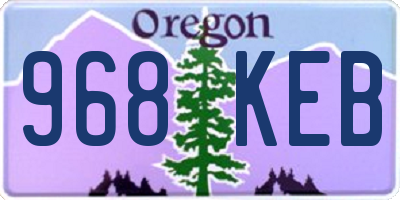 OR license plate 968KEB