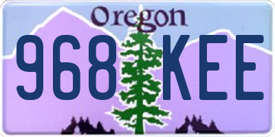 OR license plate 968KEE