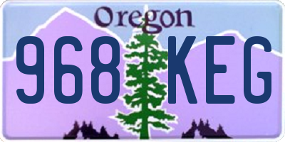 OR license plate 968KEG