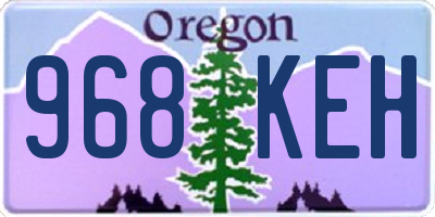 OR license plate 968KEH