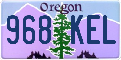OR license plate 968KEL