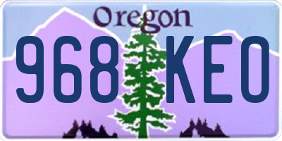 OR license plate 968KEO