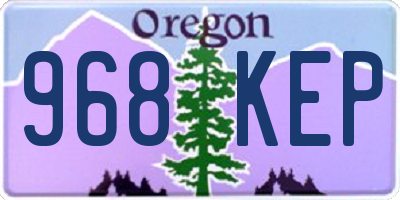 OR license plate 968KEP