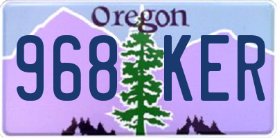 OR license plate 968KER