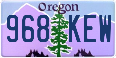 OR license plate 968KEW