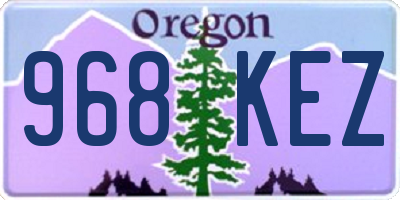 OR license plate 968KEZ